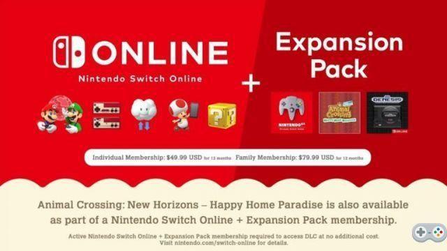 DLC de Animal Crossing incluido en el pack de expansión online de Nintendo Switch