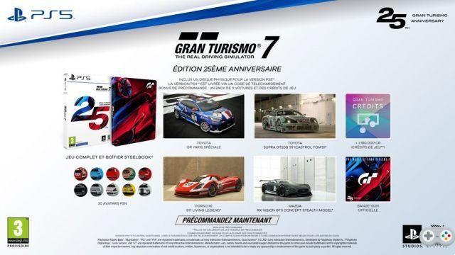 Gran Turismo 7 presents its 25th anniversary edition and its pre-order bonuses