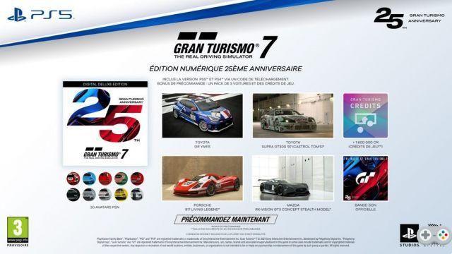 Gran Turismo 7 presents its 25th anniversary edition and its pre-order bonuses