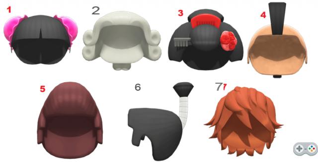 All wigs in Animal Crossing: New Horizons