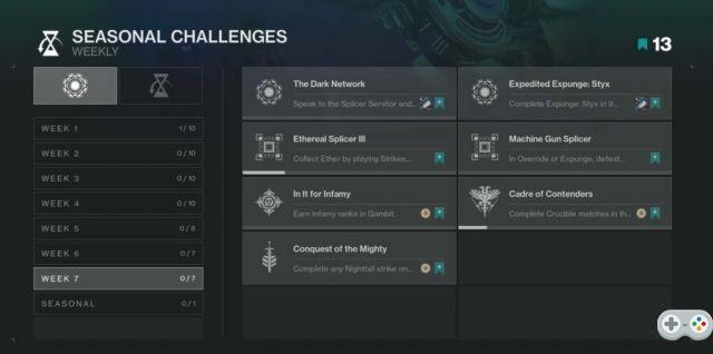 Come visualizzare le sfide stagionali in Destiny 2