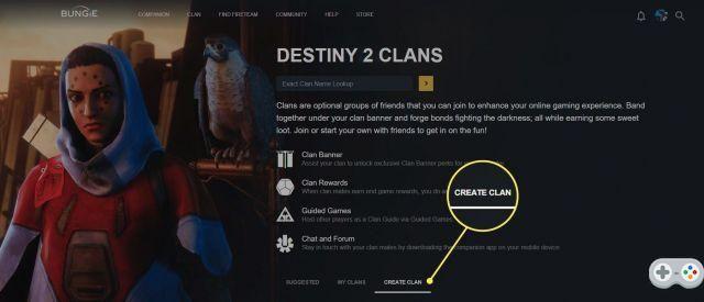 Come creare un clan in Destiny 2