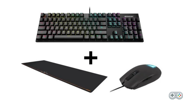 Gigabyte Aorus bundle: a keyboard, a mouse and its gaming mouse pad for less than €100!