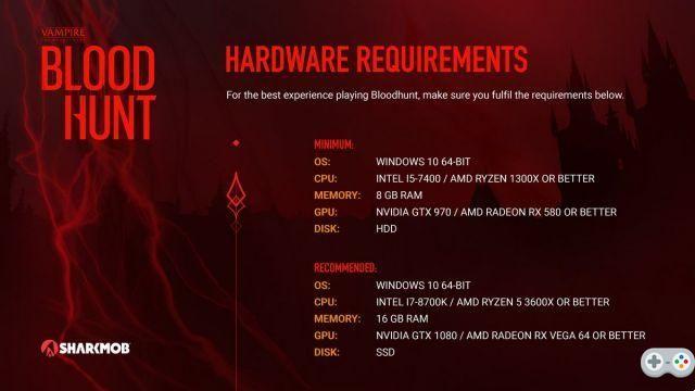 Requisitos para Vampire the Masquerade: Bloodhunt: Fresh Blood para PC